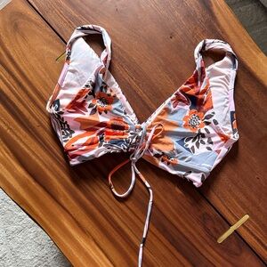 Floral Triangle Bikini Top